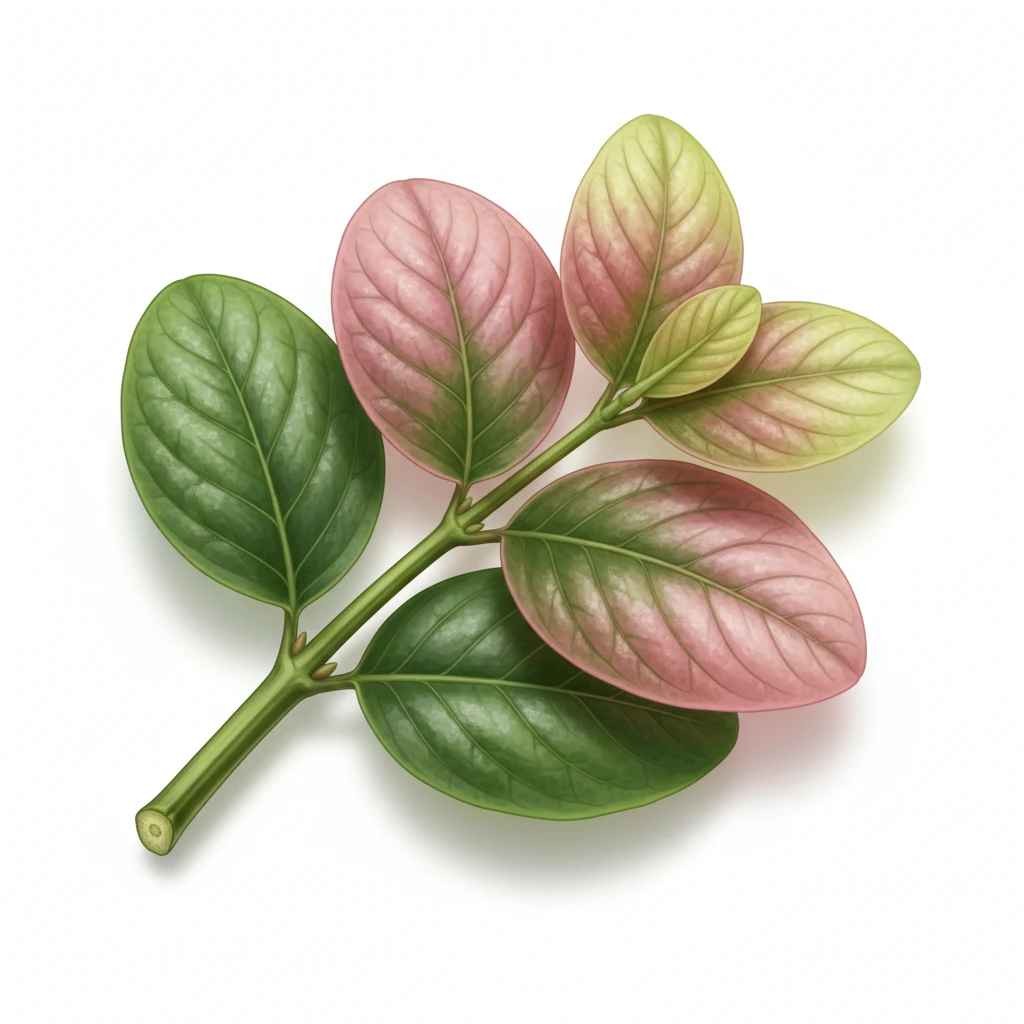 Aquarelle botanique Basilic A Feuilles De Laitue
